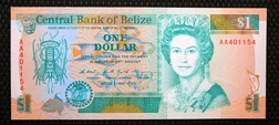 Belize 1 Dollar 1990 Pick 30 - Queen Elizabeth II. Crisp Uncirculated SOLD SOLD