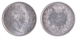 1831 Sixpence,  aUNC with Original Mint Lustre