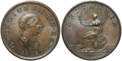 1806 Copper Halfpenny, GEF