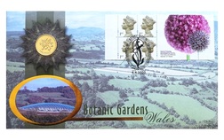 One Pound, 2000 First Day Cover, Great Britain Rev: 'Welsh dragon' Coin Commemorative, Benham issue UNC