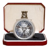 Isle of Man, 1977 One Crown "The Queens Silver Jubilee Crown, Sterling Silver Proof, Boxed FDC