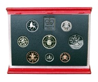 1994 Royal Mint Deluxe Red Leather Case Proof Year Set & Certificate, FDC