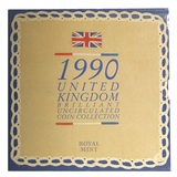 UK, 1990 Royal Mint Folder, Brilliant Uncirculated (8) Coin collection