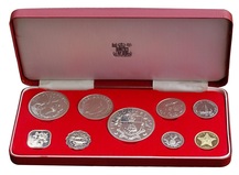 Bahamas 1969 Proof Coin collection part silver, Coins loose & show signs of being handled     aFDC