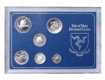 Isle of Man, 1976 Decimal coin set minted to BU Standard, Sterling Silver Cased & Pobjoy Certificate