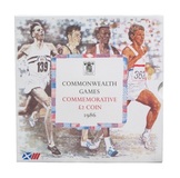 1986 Two Pound Coin, Brilliant Uncirculated issued to commemorate the XIIIth Commonwealth Games