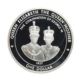 Bermuda, 1 Dollar 1996 " Coronation of George VI" 1937, Silver Proof in Capsule & Royal Mint Cetificate FDC