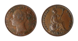 1839 Farthing, (3 prongs to trident) GF/VF