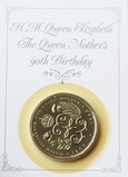 1990 Five Pounds, Commemorating The Queen Mother's 90th Birthday, UNC on Royal Mint Card