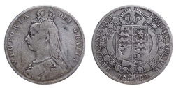 1889 Victoria Silver Half crown, GF 73133