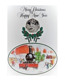 The Isle of Man, Christmas 1984 Double Crown 50p Cupro-Nickel Diamond Finish, enclosed in Christmas Card, 'Sutherland Train' as Issued with Certificate & original envelope