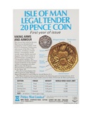 Isle of Man, 1982 World's First 20 pence Coin, Silver Proof, Mint Pack FDC