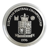 EUROPEAN FOOTBALL CHAMPIONSHIP 1996 Silver Proof Medals