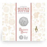 Beatrix Potter, 2017 50p 'Benjamin Bunny' Brilliant Uncirculated Royal Mint Folder, Sealed as issue.