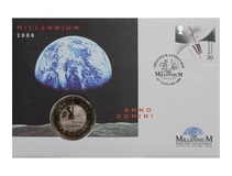 UK, 1999 Five Pounds 'The New millennium' First Day coin cover, UNC SOLD