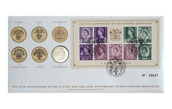 One Pound 2008 Coin '25 Anniversary of the First £1 coin' issued by the Royal int in a First Day Cover