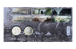 2006 Two Pounds, (2) Coin 'ISAMBARD BRUNEL' Issued by the Royal Mint, in a First Day Cover