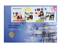 Fifty pence, 2010 'Girlguiding UK' Fisrt Day Coin Cover, Issued by the Royal Mint