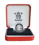 2003 UK, One Pound "Piedfort" Silver Proof FDC Boxed with Royal Mint Certificate of Authenticity.
