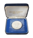 Fiji Island, Ten Dollars 1977 Queen Elizabeth II Silver Jubilee Crown, Boxed with Certificate aFDC