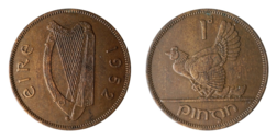 Ireland, 1952 Penny, VF