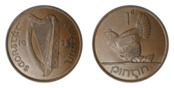 Ireland, 1928 Penny, GVF