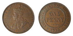 Australia, 1932(m) Bronze Penny, GVF