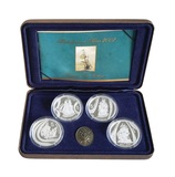 Australian, 2002 Masterpieces in Silver 'Voyages in to History' Silver Proof Four-Coin Set, Cased with Certificate, Stunning FDC