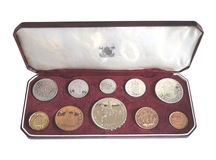 1953 'Coronation' (10-Coin) Proof Coin Collection, 5/- Crown to Farthing, FDC