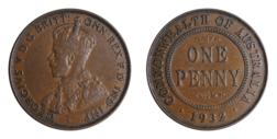 Australia, 1932(m) Bronze Penny, aVF