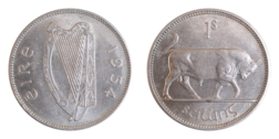 Ireland, 1954 Shilling, EF