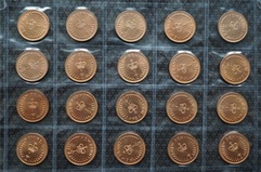 Elizabeth II. 1977 Decimal Half-Pennies, x20 Sealed in acid free pliofilm Pack, UNC