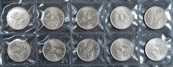 1968 UK, Decimal Five Pence (10-Coins) UNC