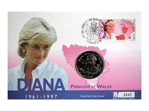 Bosna, 5 Marka 1998 'DIANA' Princess of Wales, Mercury Coin Cover, Choice Condition as Issued No 2445