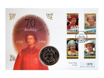 Samoa, One Dollar 1992 Commemorating Queen Elizabeth II 40th Anniversary of Her Reign 1952-1992 Issued by Mercury Covers, in Clean Condition as Issued