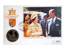 Turks & Cacos Islands, 5 Dollars 1996 Queen Elizabeth II "70th Birthday" Commeorative Cover Cover, as Issued UNC No 50