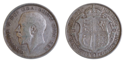 1914 George V Silver Half crown, GF 73439