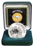 Australia, 2000 One Dollar, one ounce Fine Silver Kangaroo, frosted finish Choice UNC