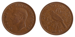 New Zealand, 1941 Penny key-date Scarce, GVF/aEF