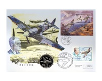 Isle of Man, 1995 One Crown, "Aircraft of World War II" Issued by Mercury Large Coin Cover, Clean as Issued