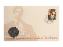 Portugal, 1887 Commemorative 100 ESC featuring the life of Amadeo de Souza—Cardoso, Coin Cover, Choice UNC