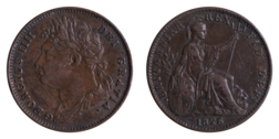 1826 Farthing, date in exergue, GVF