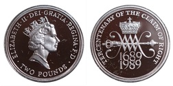 1989 Two Pound Coin, 'Claim of Rights' Silver Proof  in capsule only