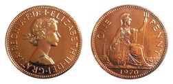 1970 Penny, Proof FDC