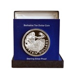 Barbados 1994 Ten-Dollars Silver Proof, Cased with Certificate, FDC