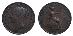 1855 Halfpenny, GF