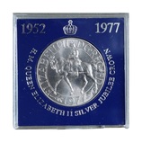1977 Twenty Five-Pence,  Jubilee Crown, Cupro-Nickel, aUNC Second-Hand Cased