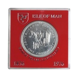 Isle of Man, 1976 One Crown 'Centenary of the Horse Tram' Cupro-Nickel UNC in Second Hand Case