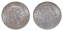 Austria, 1916 silver Corona, EF