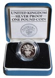1984 UK, One Pound 'Standard' Silver Proof, issued by the Royal Mint Boxed with Certificate FDC